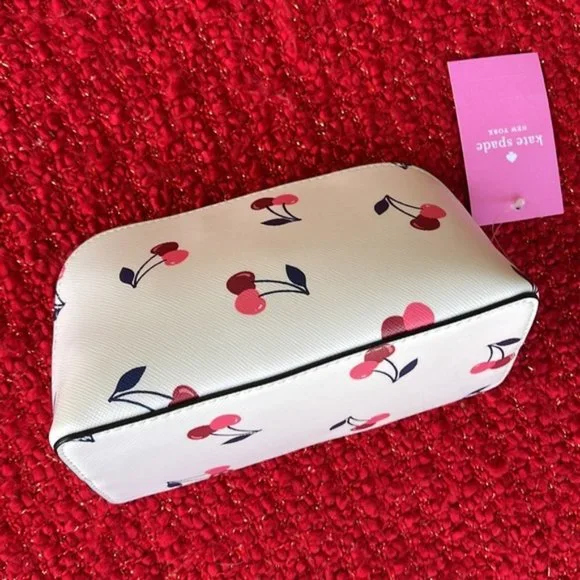 Kate Spade Dancing Cherrie Small Cosmetic Case Cream Multi - Picture 2 of 16